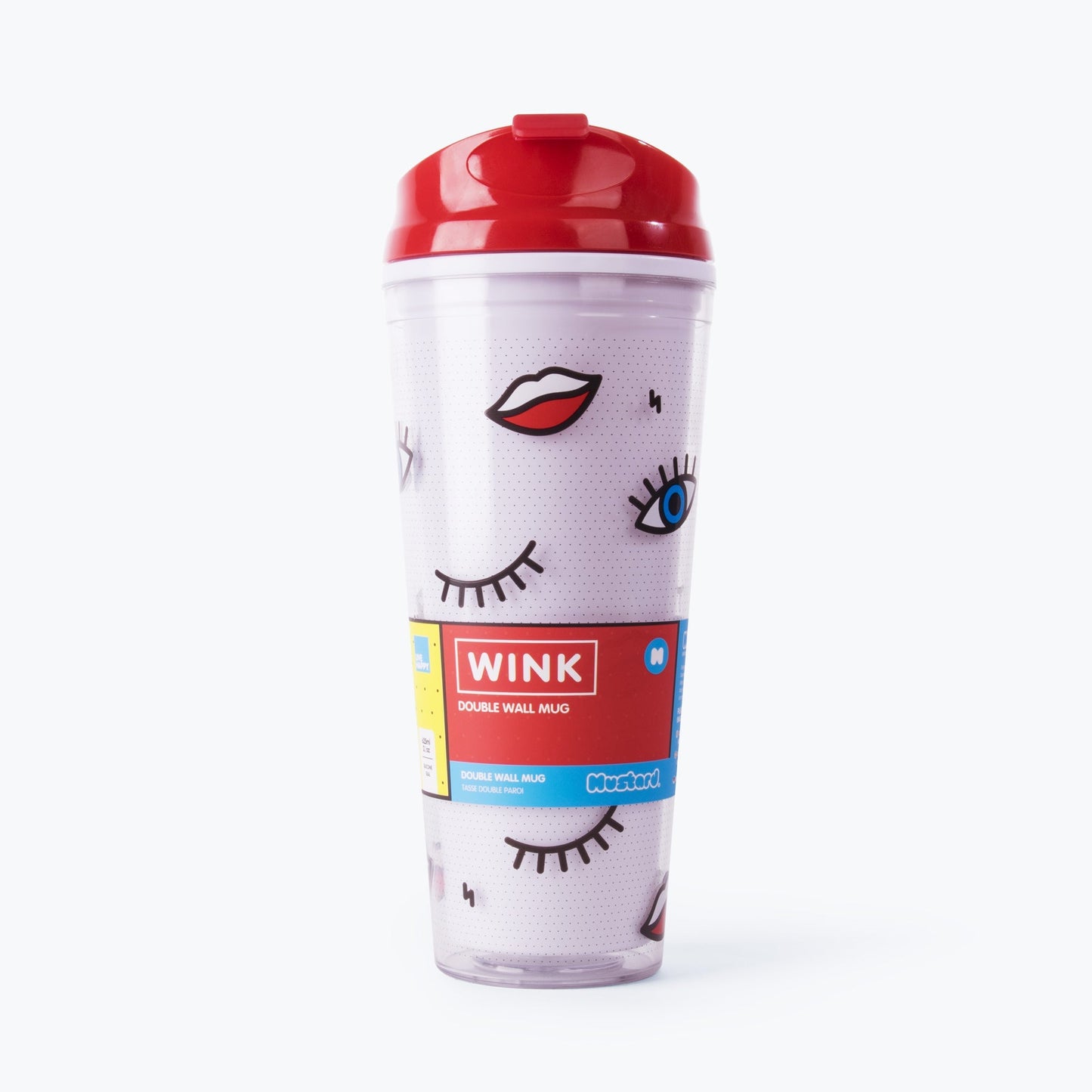 Wink Double Wall Mug Coffee Tumbler | Mod Style | BPA-Free | Gift for
