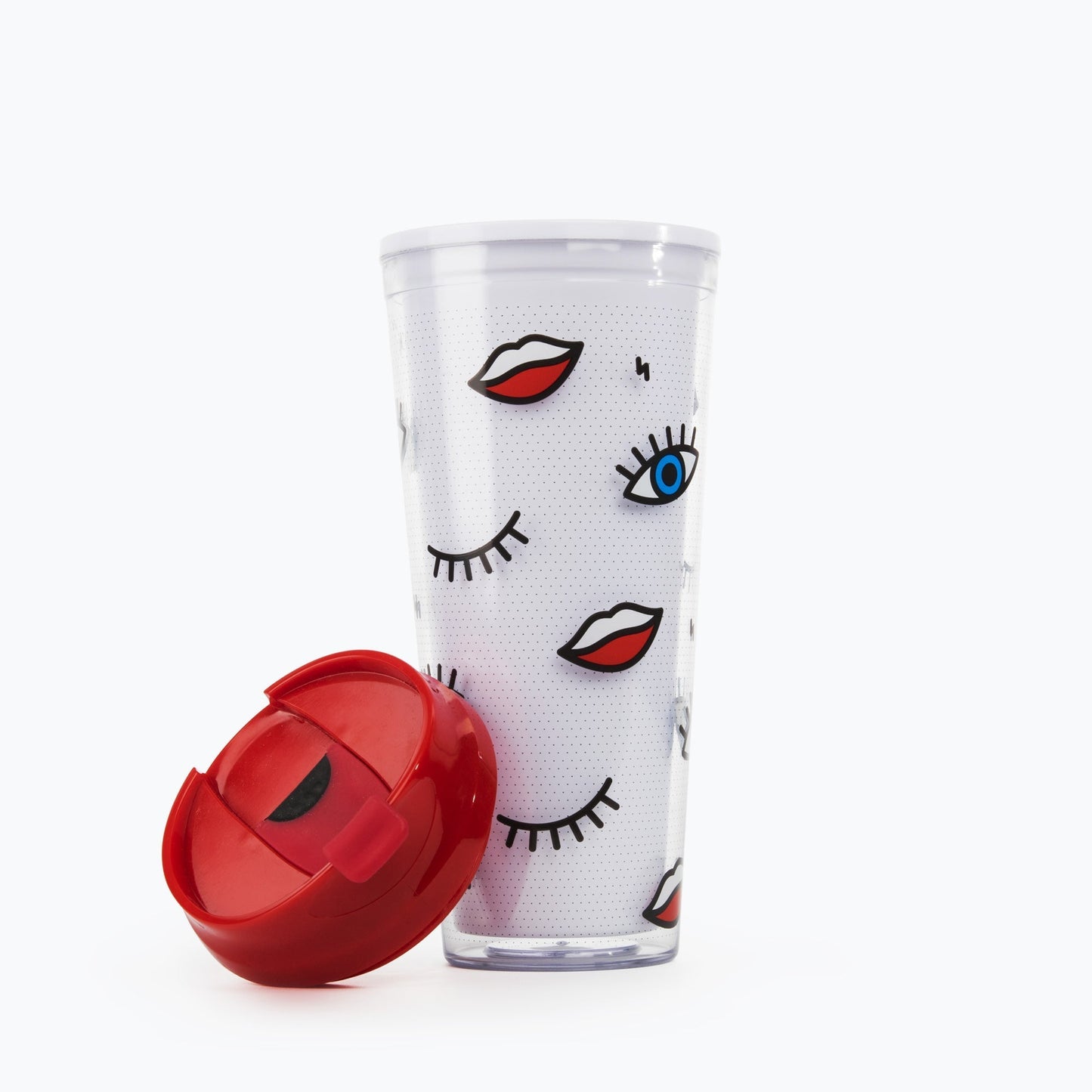 Wink Double Wall Mug Coffee Tumbler | Mod Style | BPA-Free | Gift for